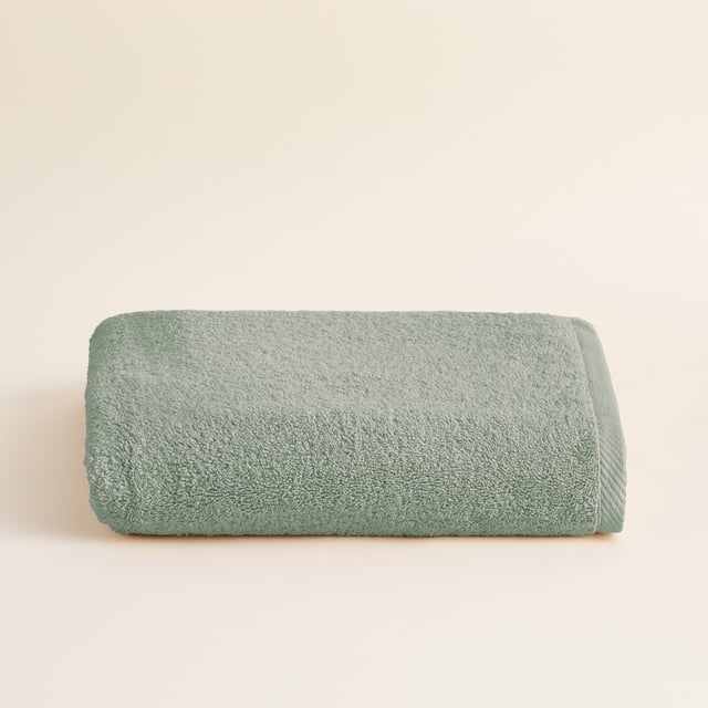 Serviette de Bain Grande Serenity - Olive - 100x150 - 100% Coton Peigné - 600 g/m² - Douce, Absorbante et Séchage Rapide