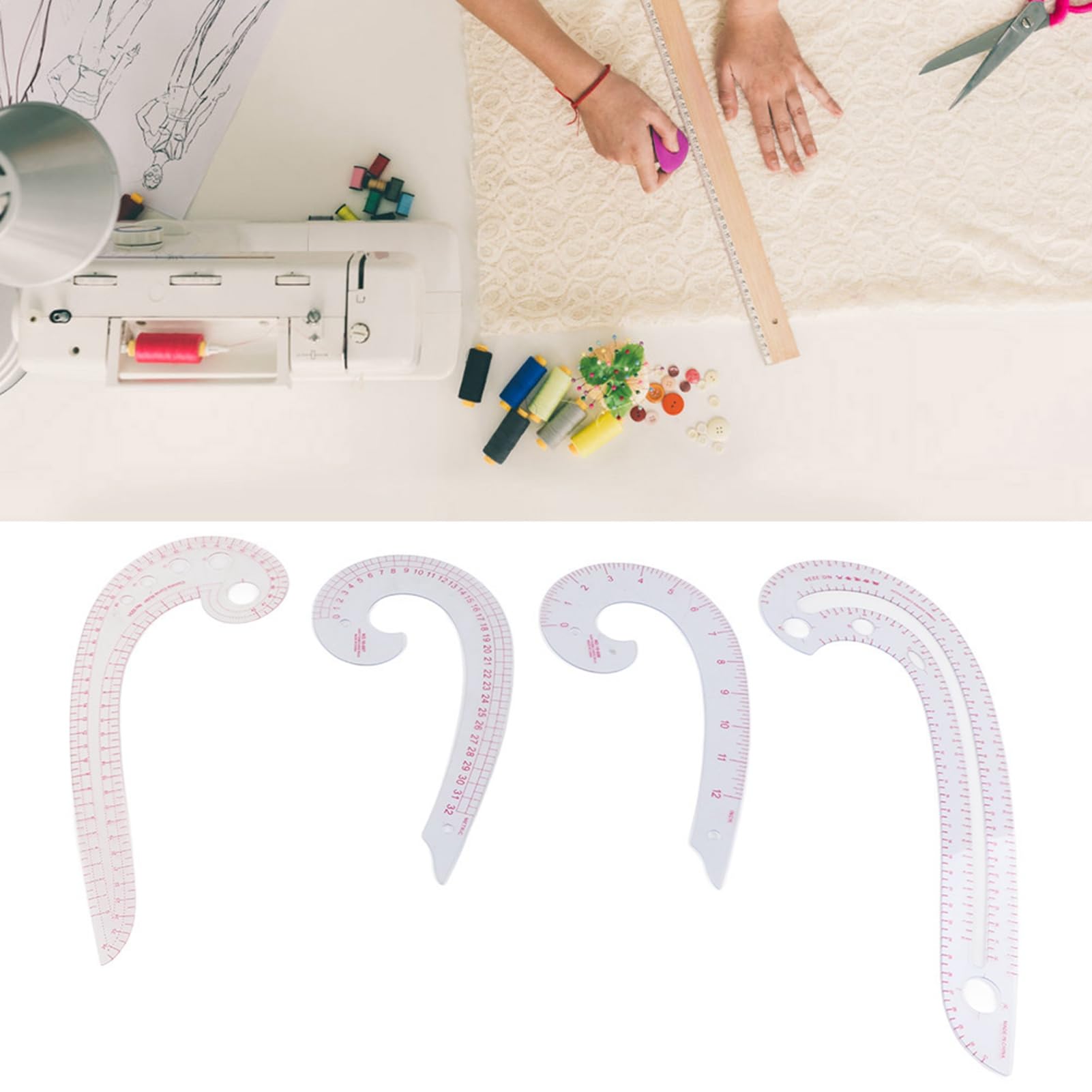 Règle Couture Tailleur Ensemble Modèle Bande Dessinée Multifonction