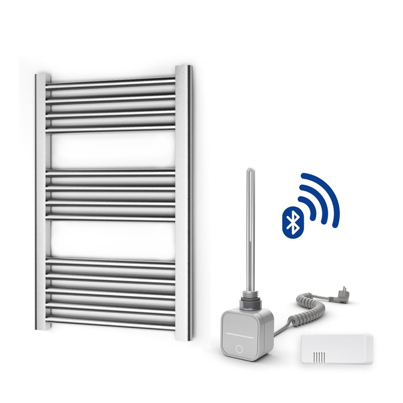 Grzejnik łazienkowy 45x70cm elektryczny drabinka grzałka programator chrom Warmtec Encanto