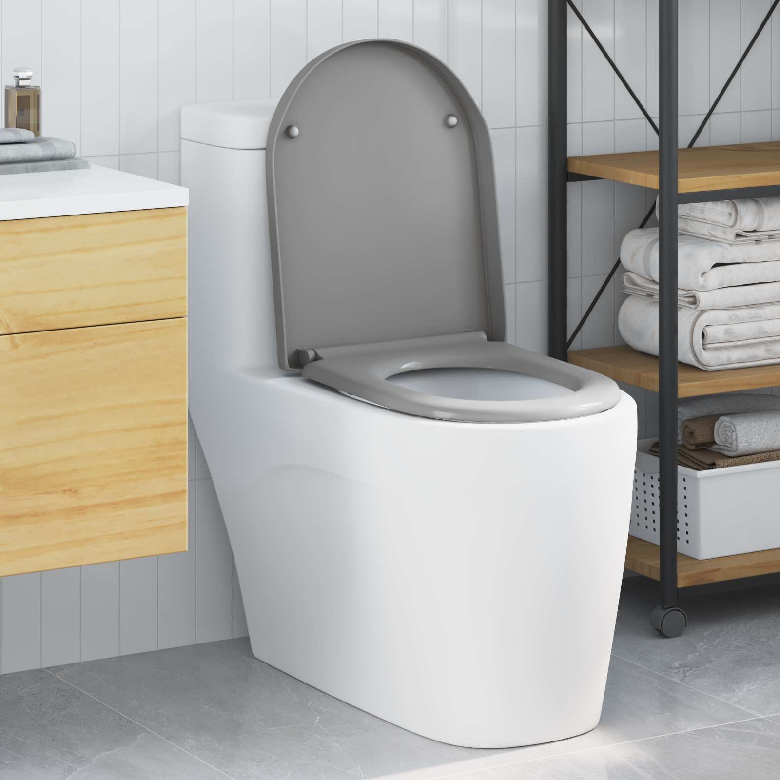 Orthex Réducteur De Toilette Gris – Siège Pot Enfant Stable & Anti-Éclaboussures, Sans BPA, Garantie 10 Ans, Facile à Nettoyer