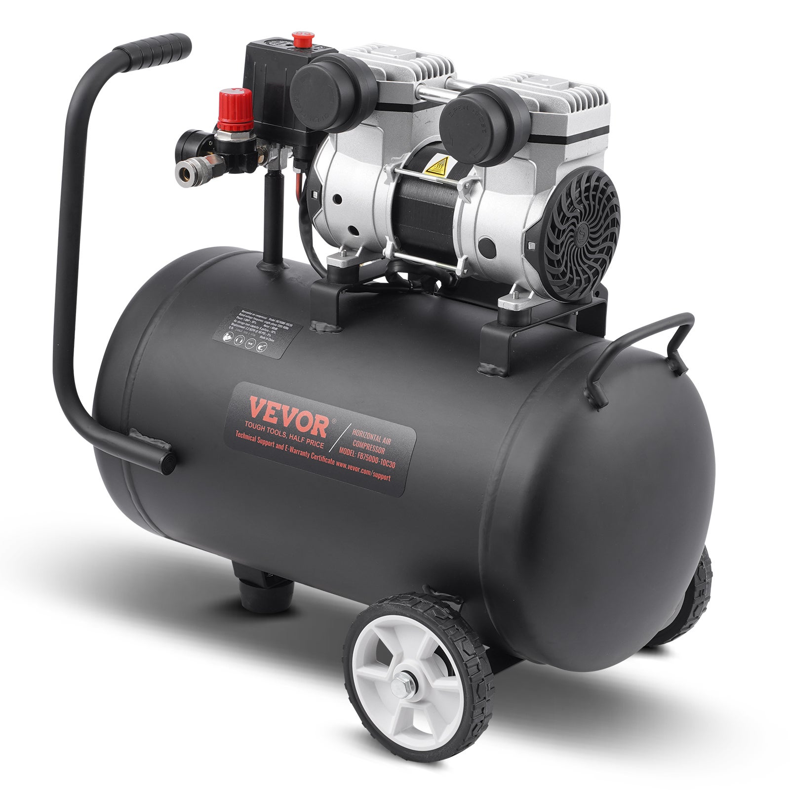 Sprężarka 30L sprężarka powietrza 120PSI sprężonego powietrza 650W sprężarka szeptowa VEVOR