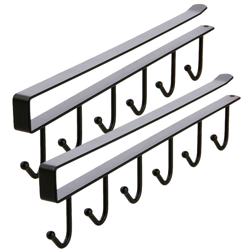 Accessoire Rangement Pratique Panier Suspendu WENKO Noir - Pour Tiroir Ou Porte D'armoire, Sans Perçage Organisateur Porte Armoire Wenko