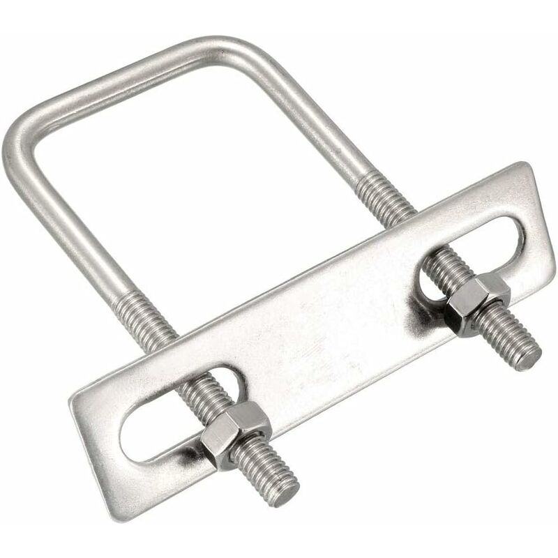 Carré U-Boulons 1-5/8(40mm) Interne Largeur 304 Inoxydable Acier M8 avec Écrou Cadre Sangles 2Pcs
