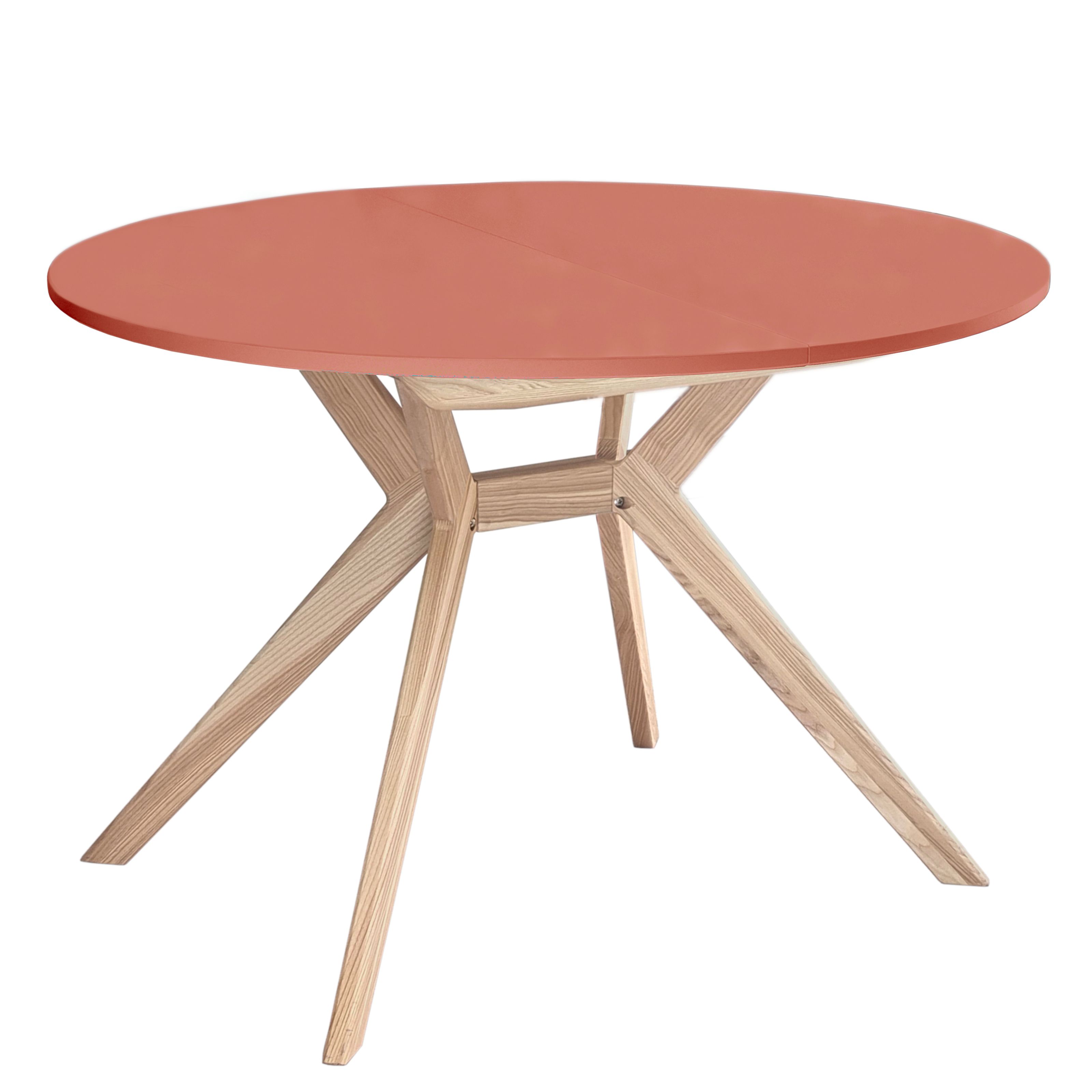 Table à manger ronde extensible Biju 120 cm, Rose antique, table à ...