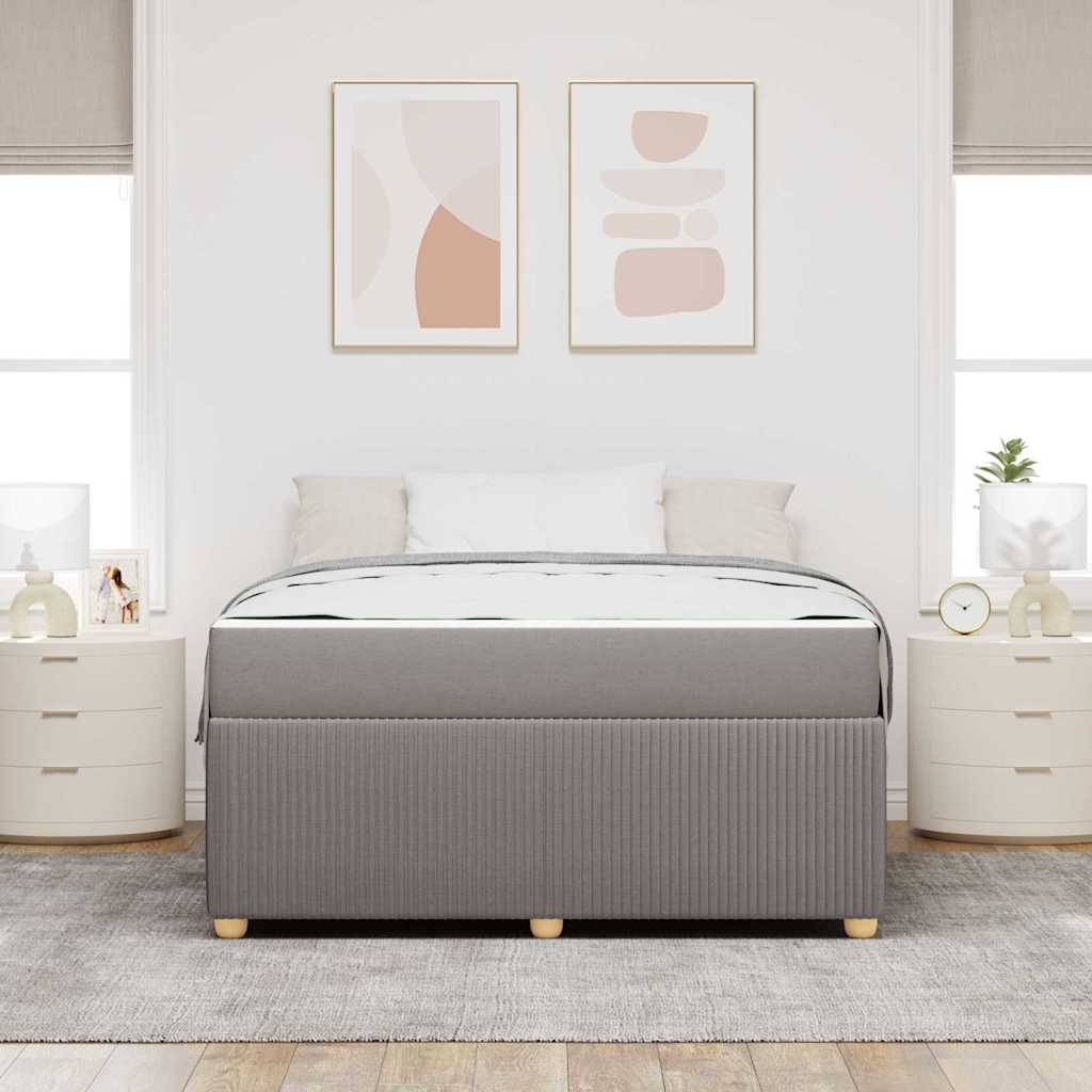 Cadre de lit en tissu taupe pour la chambre, 160 × 200 cm - 3