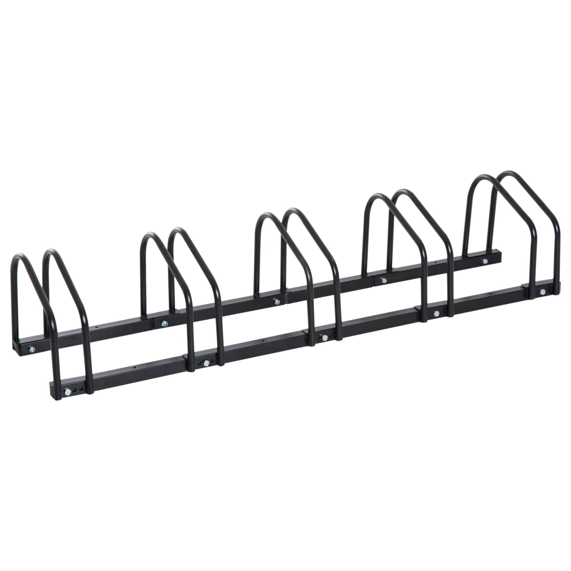 Râtelier à Vélos Relaxdays Pour 5 Vélos - Acier Galvanisé Argenté 136 Cm