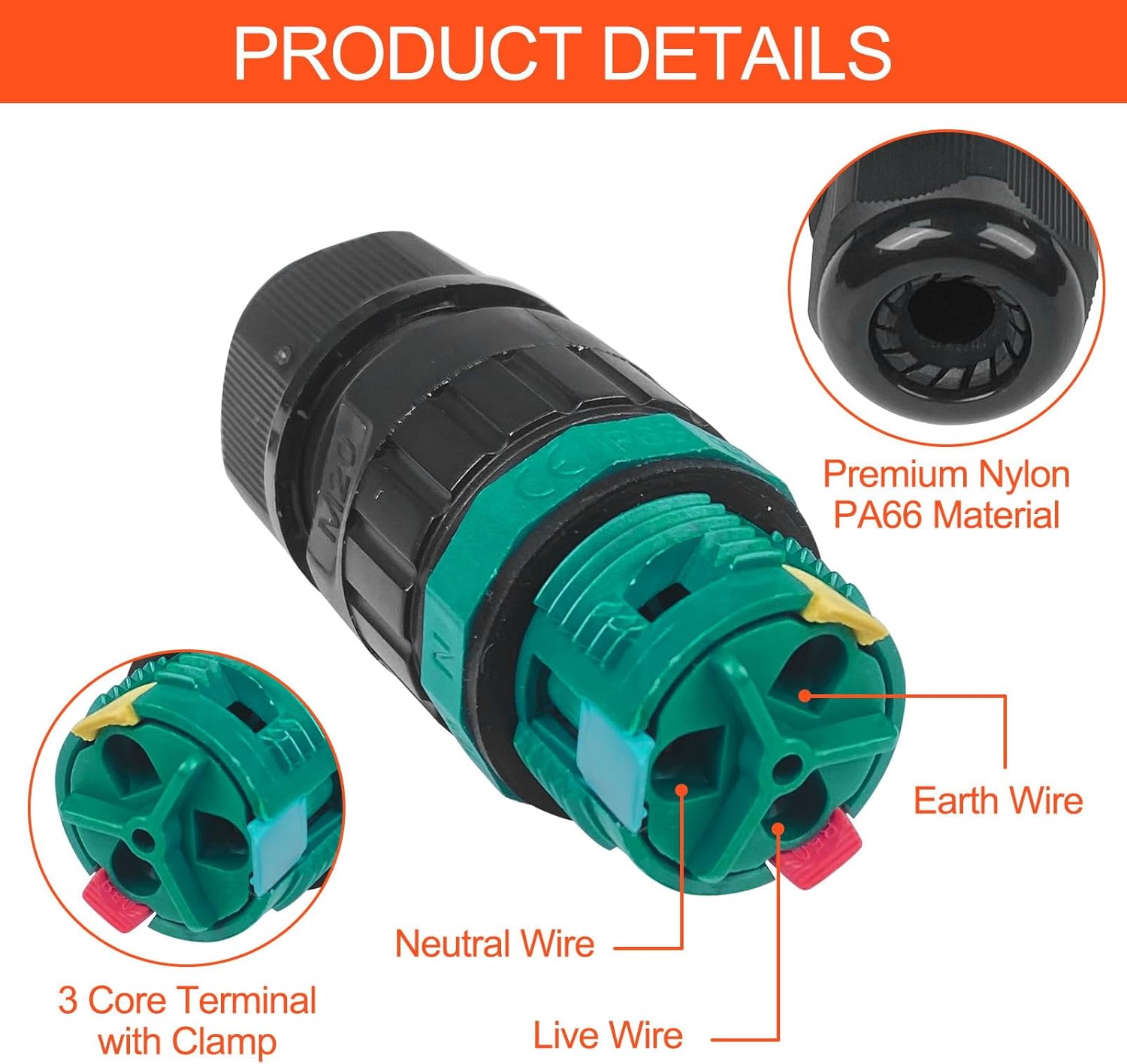 Lot de 4 Connecteur Etanche 3 Fils, Connecteurs de Fils Étanches, Boite de Jonction Electrique, Raccord Electrique Etanche IP68 - 5
