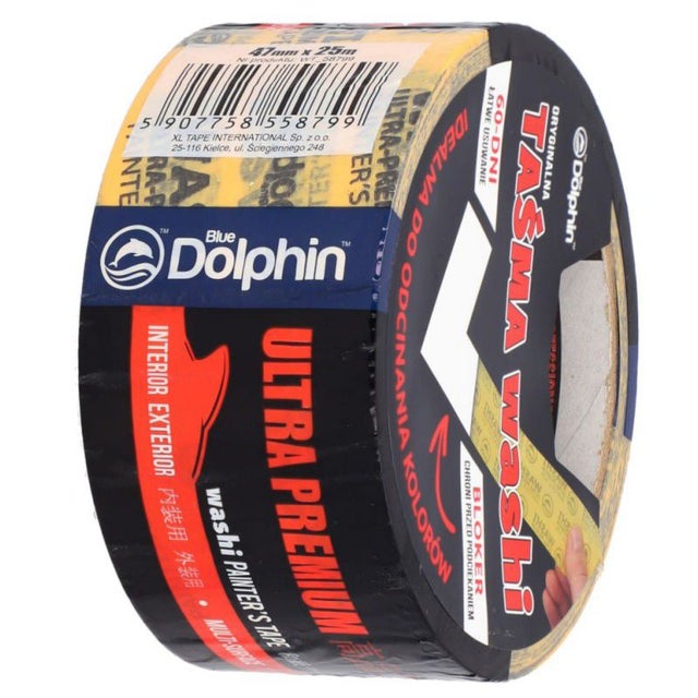 Taśma Washi, Blue Dolphin, do Precyzyjnego Odcinania Kolorów, 47mm x 25m