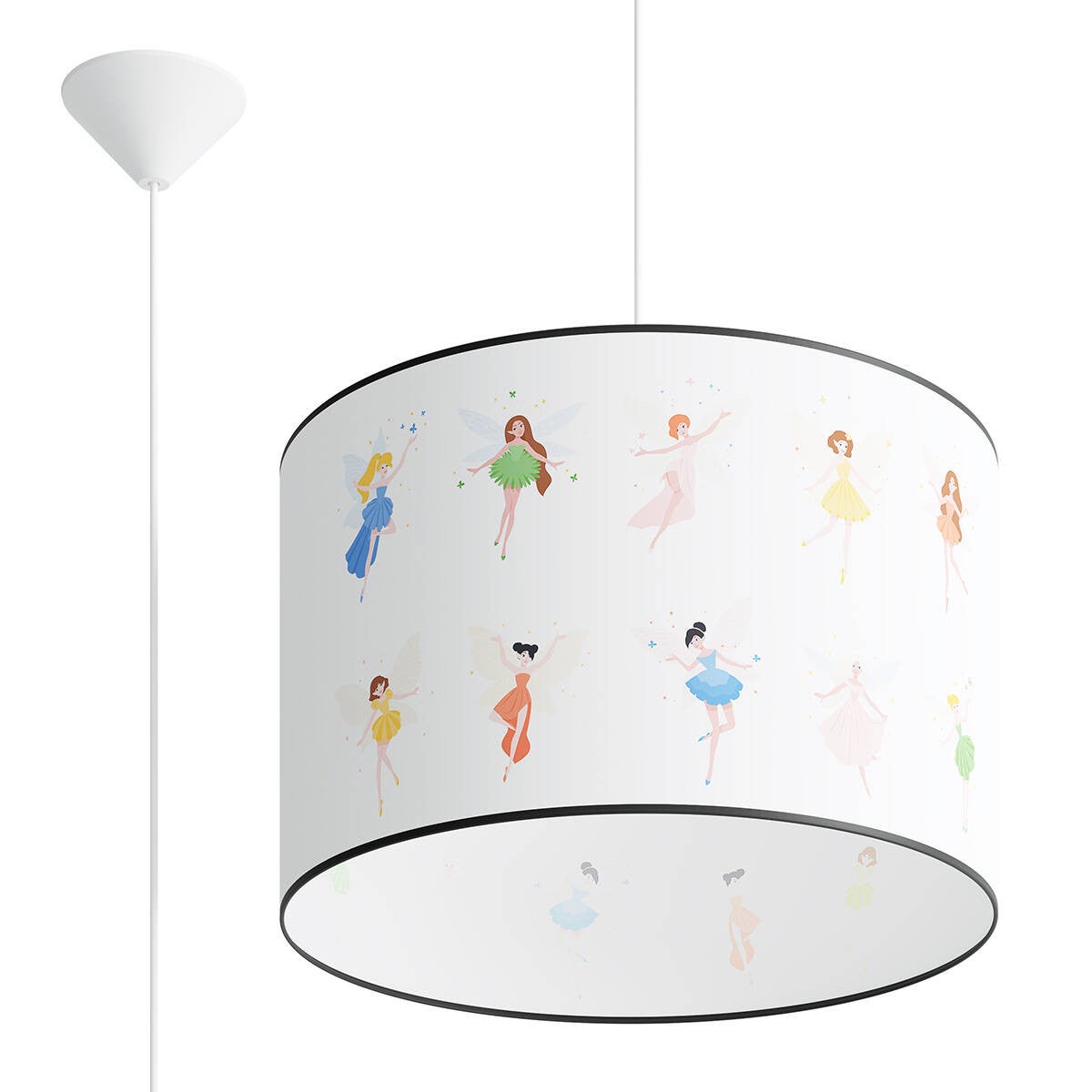 Lampa wisząca Fairy wielokolorowy 1xE27x15W dziecięca wym: 95 x 40 x 40 cm tworzywo sztuczne Sollux Lighting