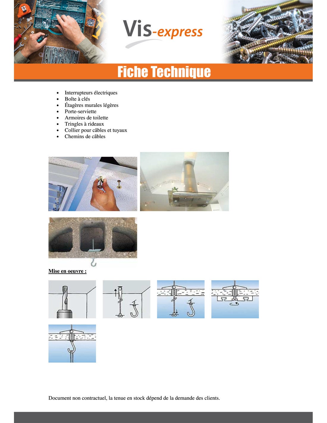 Taco basculante FISCHER M6X100 Acero cincado blanco KDR6 - 1 pièce - 4