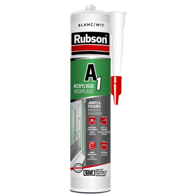 Mastic acrylique A1 blanc cartouche de 300 ml joint+fissure façade blanc - 300ml