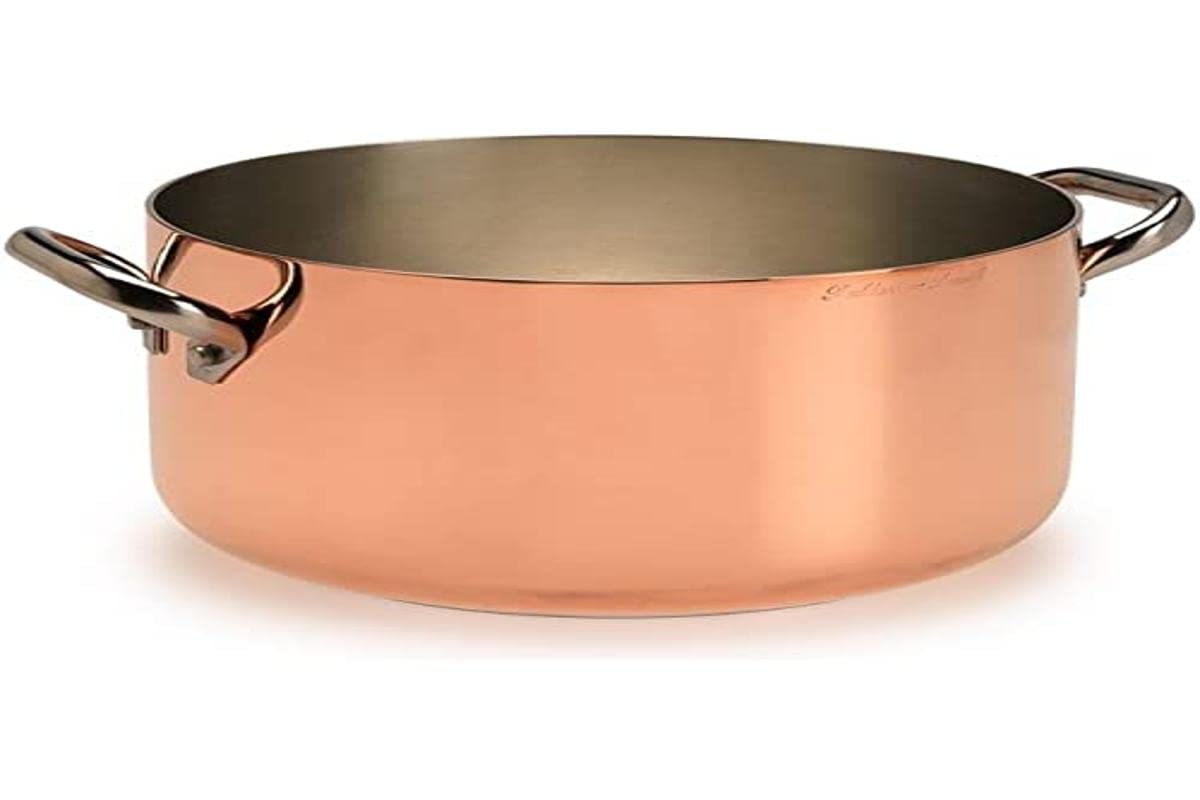 AGNELLI - Casseruola Alta Con Maniglie Inox 2mm - Diametro Cm 16