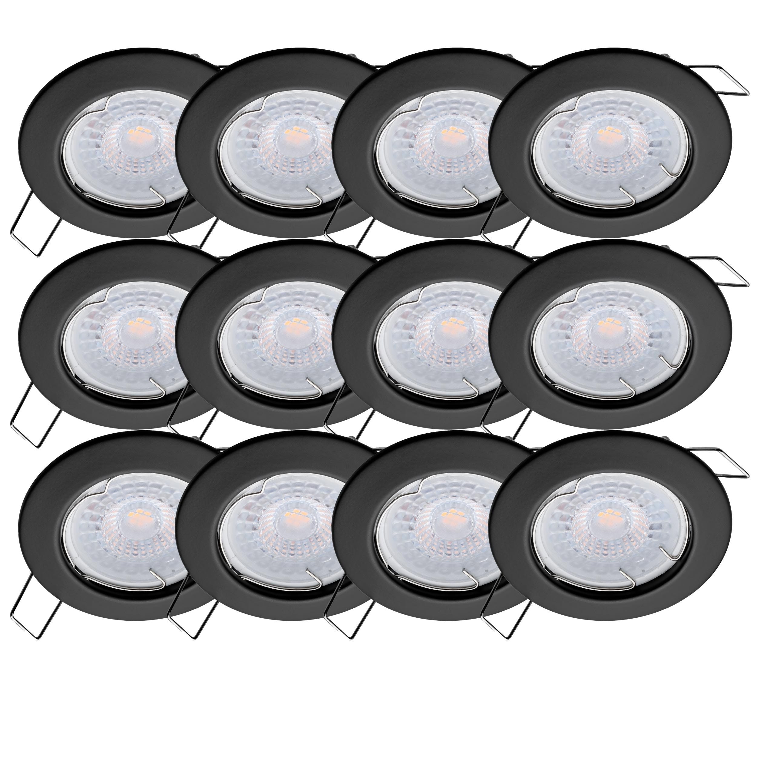 Oktaplex Sedan Lot de 12 spots de plafond LED 380lm 4000K blanc neutre ...