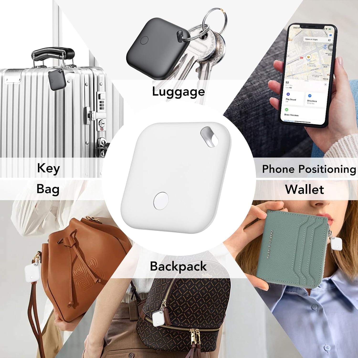 Tracker Bluetooth Android - Localisateur D'objets Compatible Google Localiser, IP68, Batterie Remplaçable 1 An - Pour Clés, Sac, Animaux