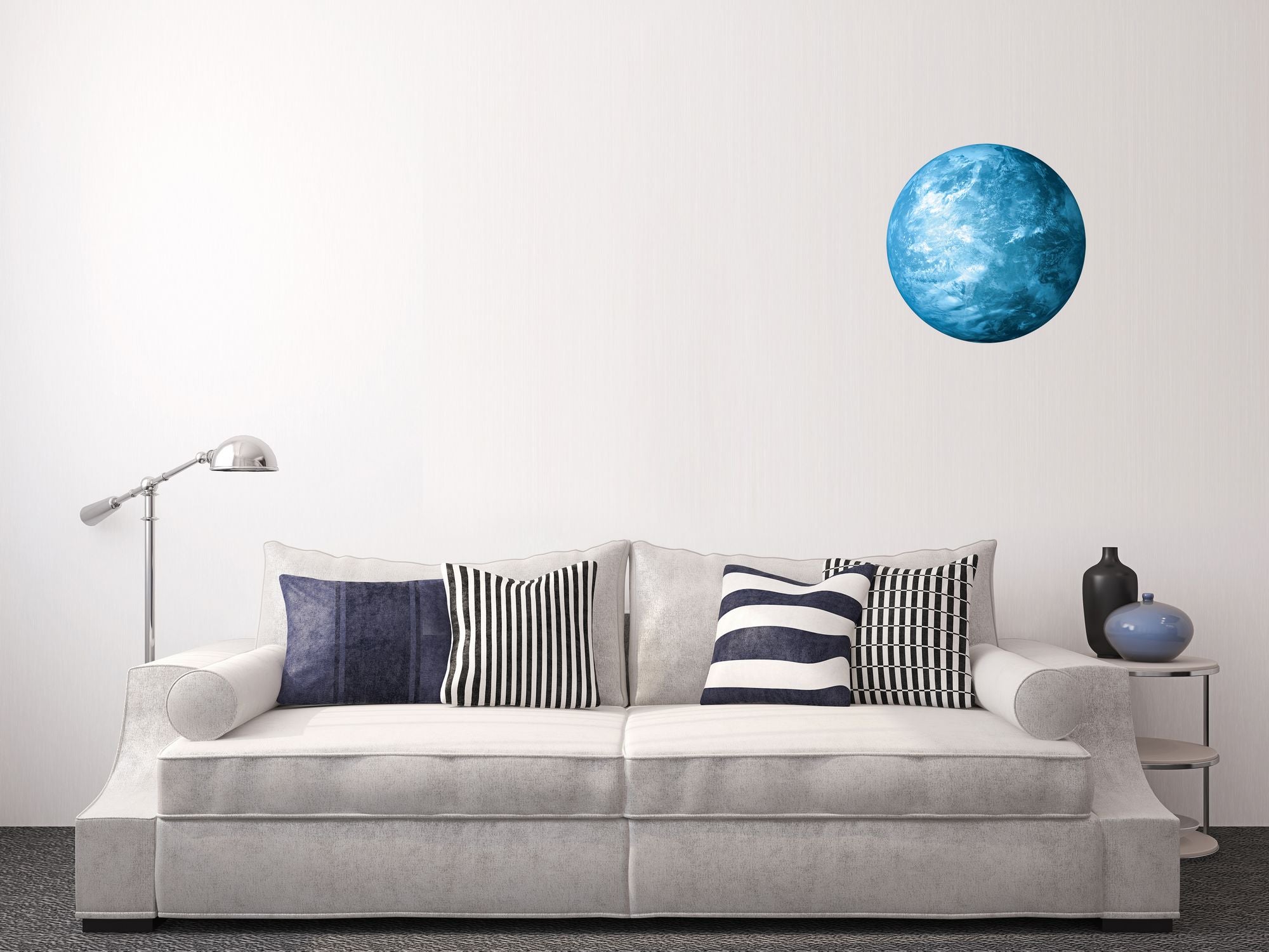 Adesivo Terra fosforescente blu 30cm - Sticker adesivo - adesivi murali - 4