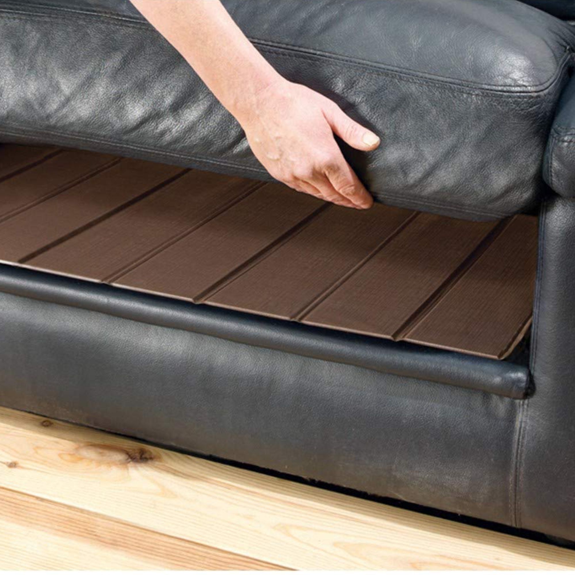 Divano a 3 posti o letto a materasso 140/180, tavole di supporto per poltrone in fibra di legno, 166 x 48 cm, doghe marroni - 5