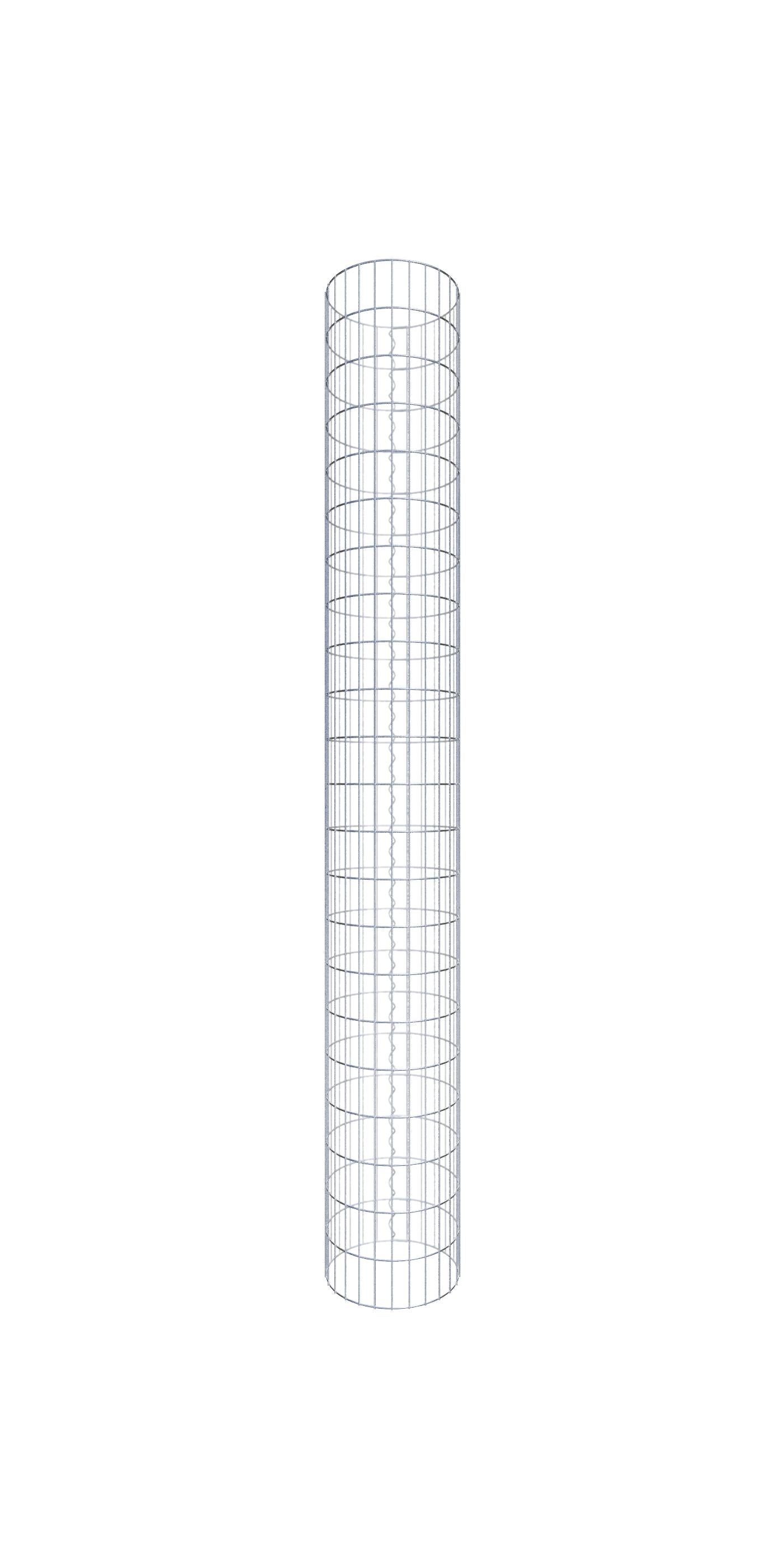 Kolumna gabionowa o średnicy 42 cm, okrągła MW 5 x 10 cm - Wysokość: 2,20 m