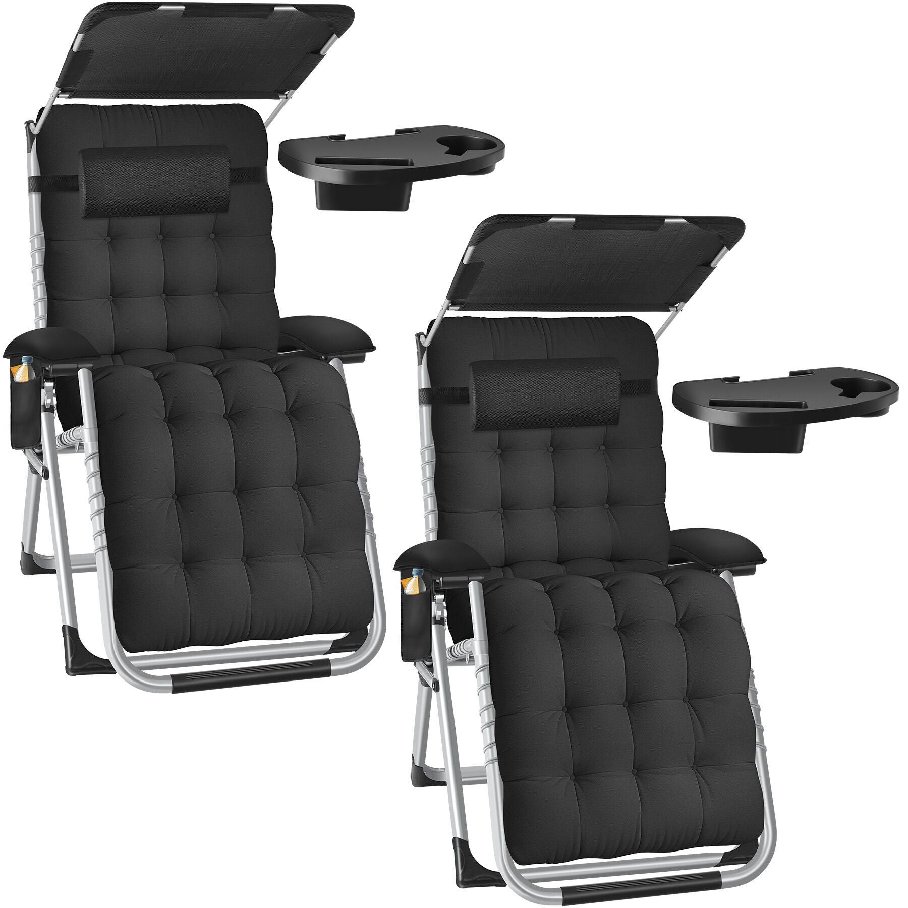 Tectake  Tumbona Plegable, Respaldo Flexible Y Reposapiés , Leroy Merlin