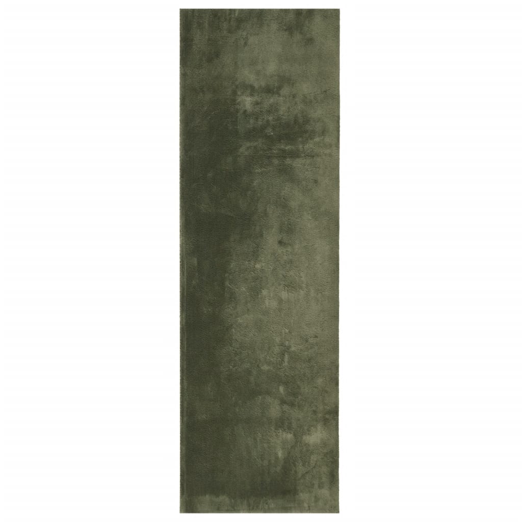 Tapis VidaXL Poils Courts 80x250cm - Noir - Polyester Doux - Antidérapant - Lavable Machine