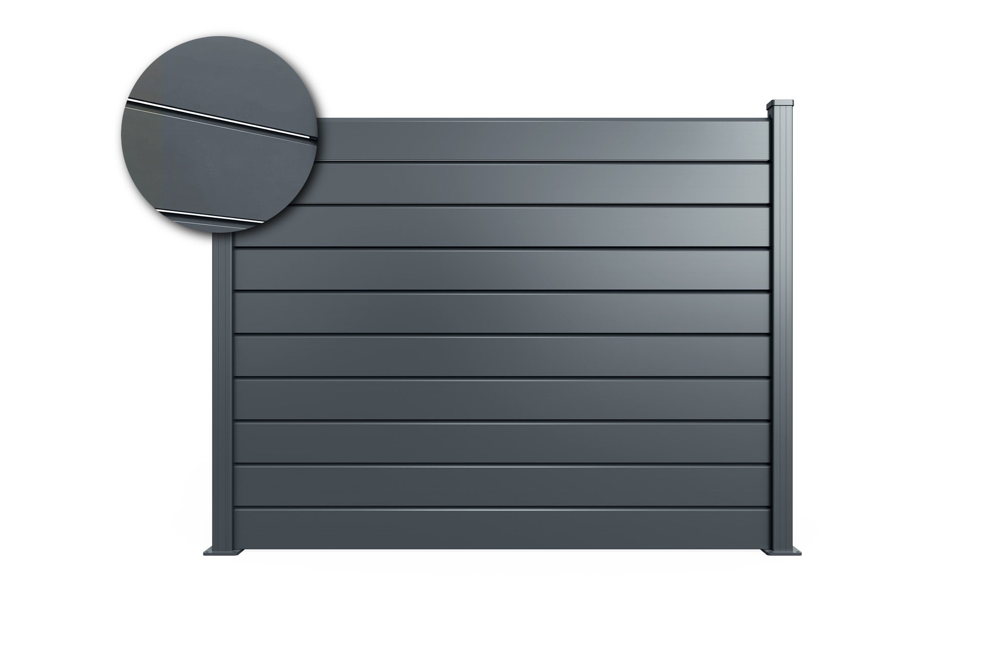 Clôture Aluminium Persienne 8m VANO H.150cm gris - 5