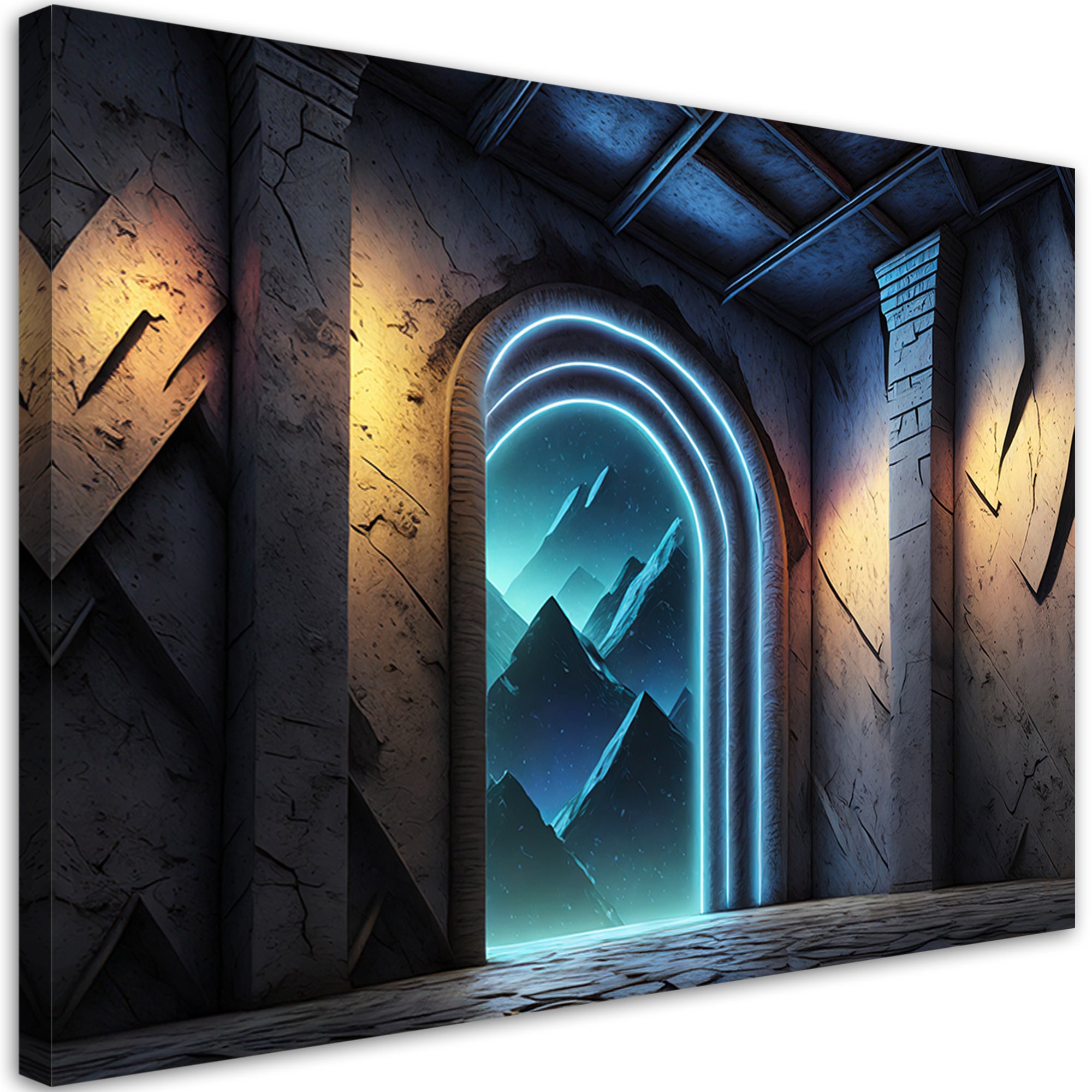 Obraz na płótnie, Portal Neon Fantastics Abstrakcja 100x70