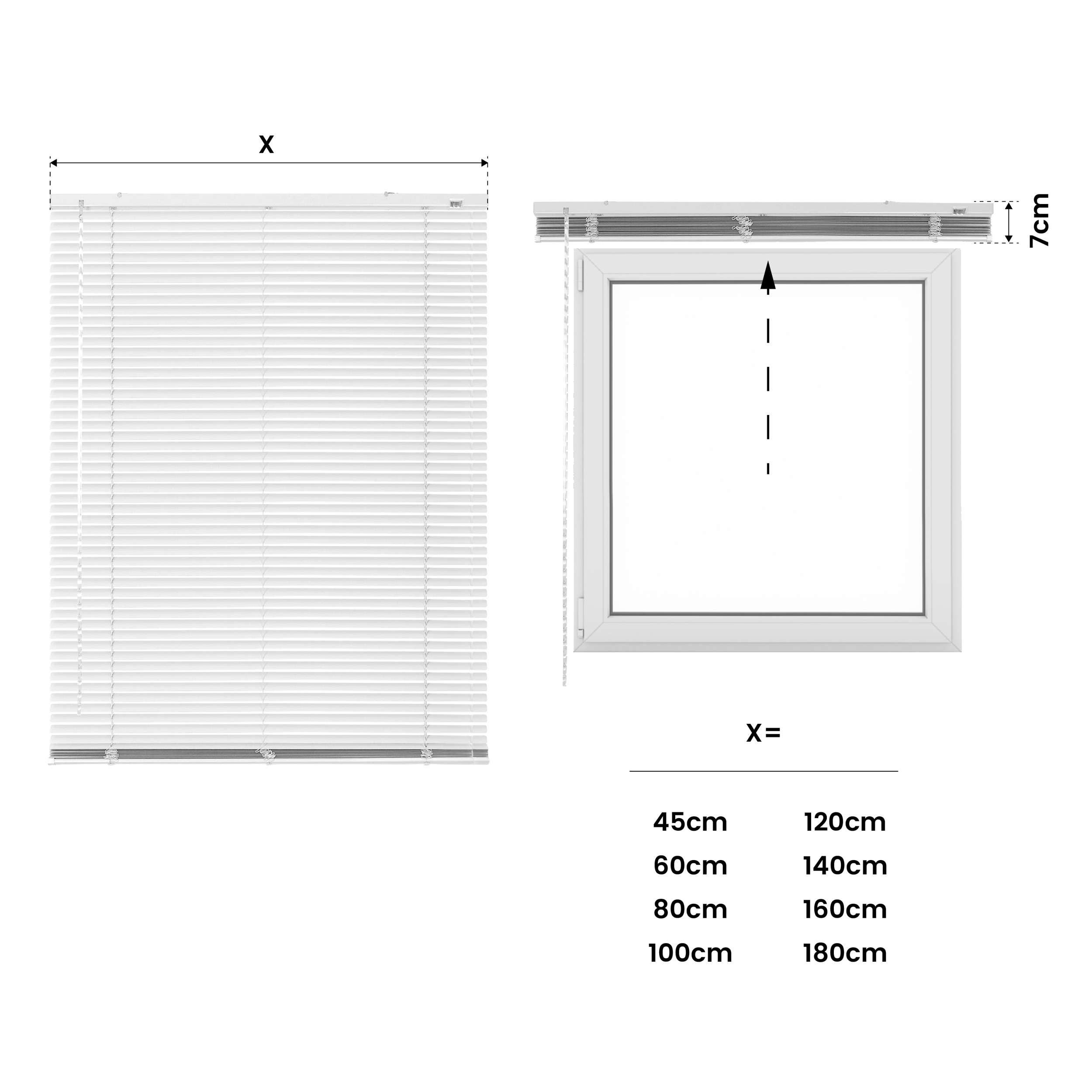 Persianas Venezianas de Vinil com Cordão Autoblocante, Branca 135x160 - 6