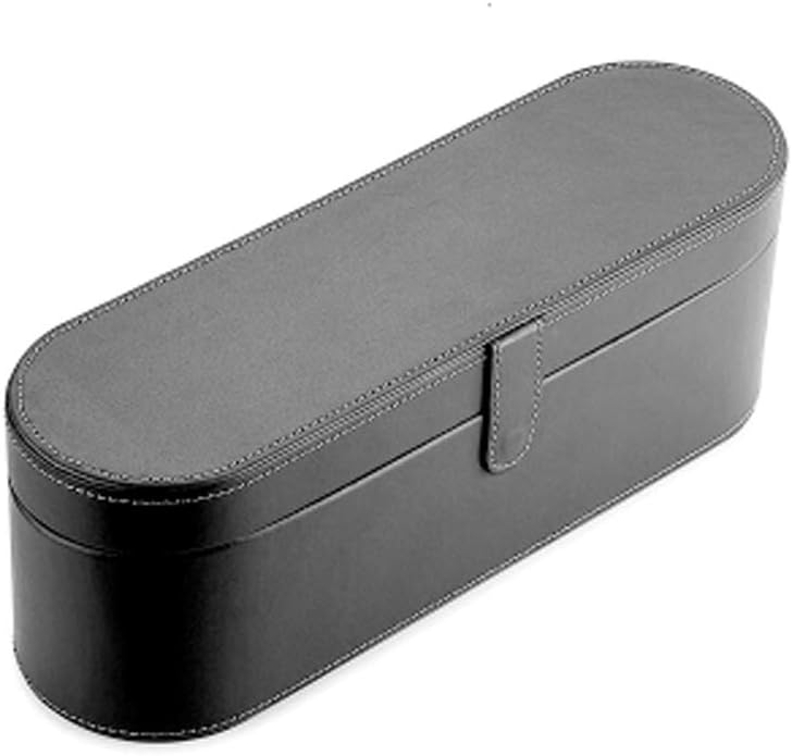 Sztywne etui podróżne z PU skóry kompatybilne z suszarką do włosów Dyson Supersonic HD01 HD03, odporny na wstrząsy futerał transportowy (czarny)