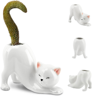 Vase pour chat Ver 3 fleurs ou porte-crayon·Fichier STL pour Impression 3D·Cults