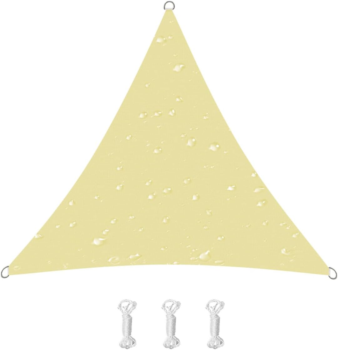 Żagiel przeciwsłoneczny, ochrona UV 95%, na taras, balkon, do ogrodu, na imprezy, wydarzenia plenerowe (5 x 5 x 5 m, beżowy)