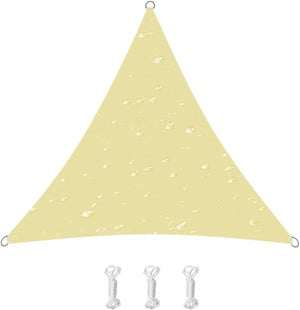 ECOOPTS Voile D'ombrage Rectangulaire En Polyéthylène Haute Densité De 2,4 X 3,6 M Pour Extérieur, Couverture De Pergola, Blocage De 95 % Résistant Aux UV (orange