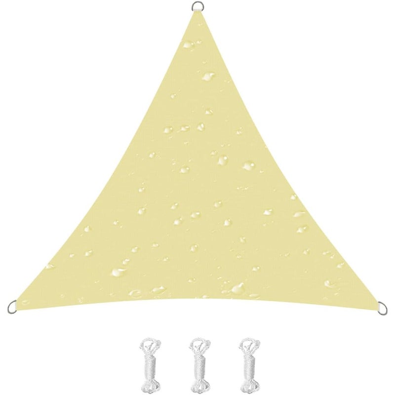 Żagiel przeciwsłoneczny, 95% UV, odpowiedni na taras, balkon, do ogrodu, na imprezy, wydarzenia na świeżym powietrzu (2 x 2 x 2 metry, beżowy)