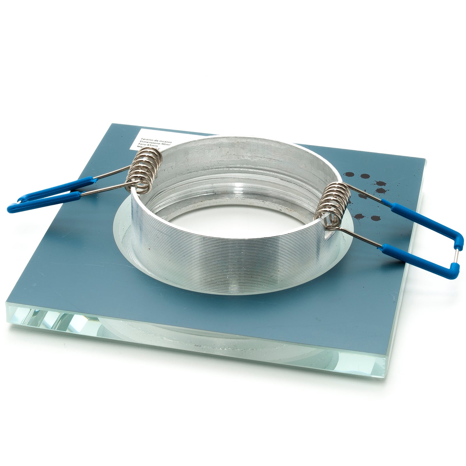 Spot encastré moderne LED carré miroir en verre 6cm lampe 8W GU10 salon LUMIÈRE 4000K - 3