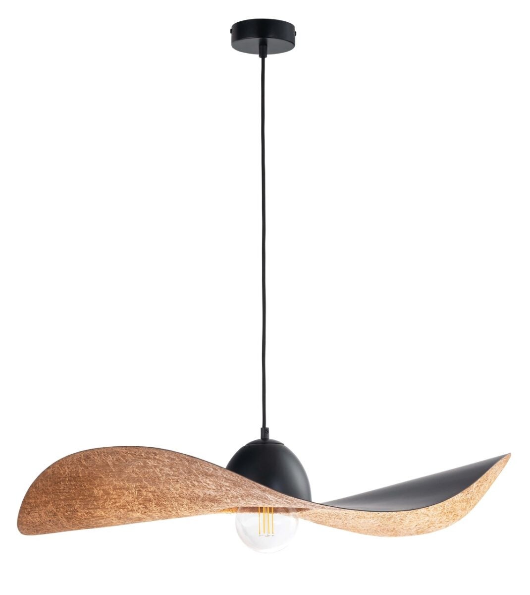 Lampa wisząca Kapello czarna-miedziana 1xE27x15W dekoracyjna wym: 80 x 76 x 76 cm metal SIGMA