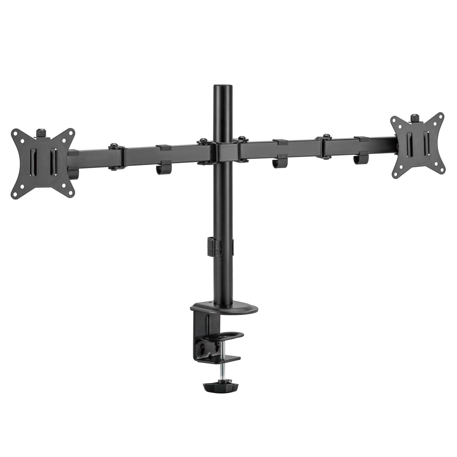 Support 2 Écrans Jusqu'à 32 Pouces 2x Ordinateur 9 Kg Ressort à gaz Fixation de table VESA 75/100 PC Bras Articulé Porte-Ordi Inclinaison… Wiltec - 4
