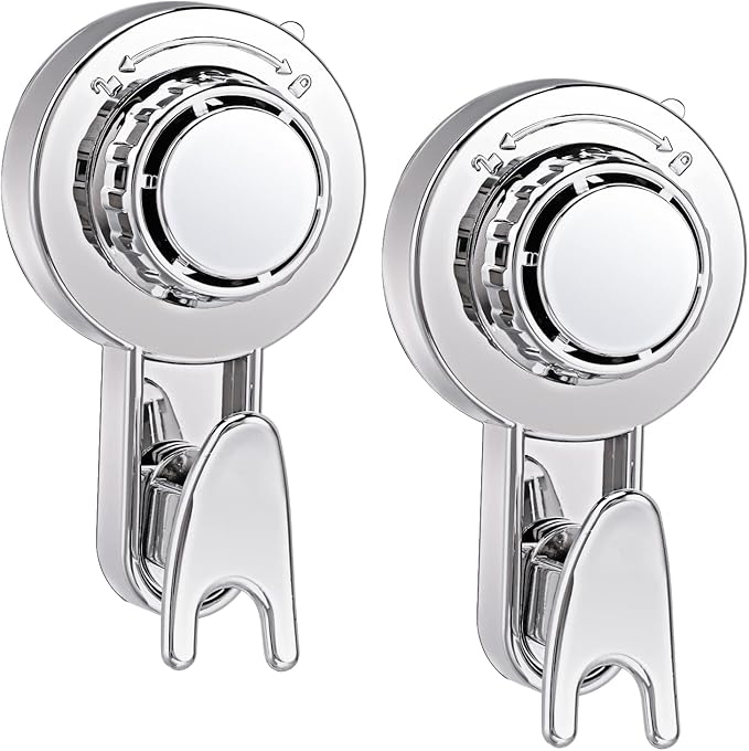 Ganci A Ventosa Per Bagno - 2 Pezzi, Acciaio Inox, Portata 5 Kg, Argento - Foto 8