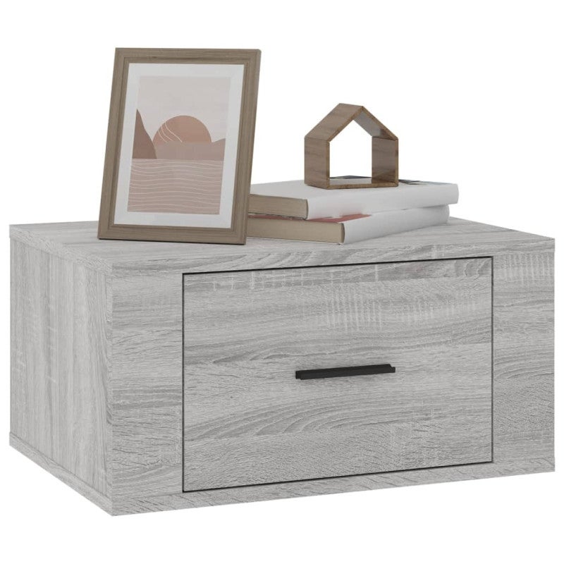 Tables de chevet murales 2 pcs Sonoma gris 50x36x25 cm - 4