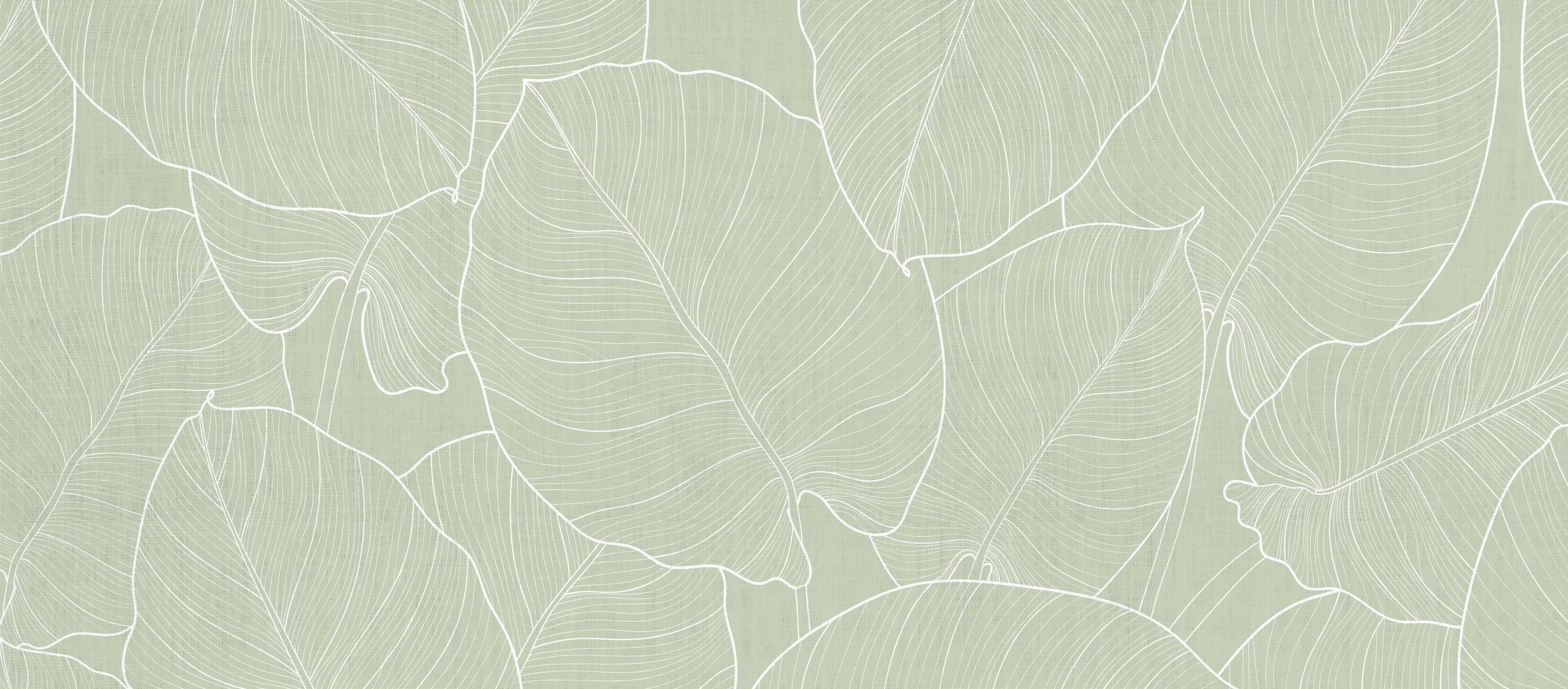 Mata winylowa Green Leaves 66x150 cm - PVC antypoślizgowa, gładka z nadrukiem, winylowa do kuchni lub salonu, zmywalna