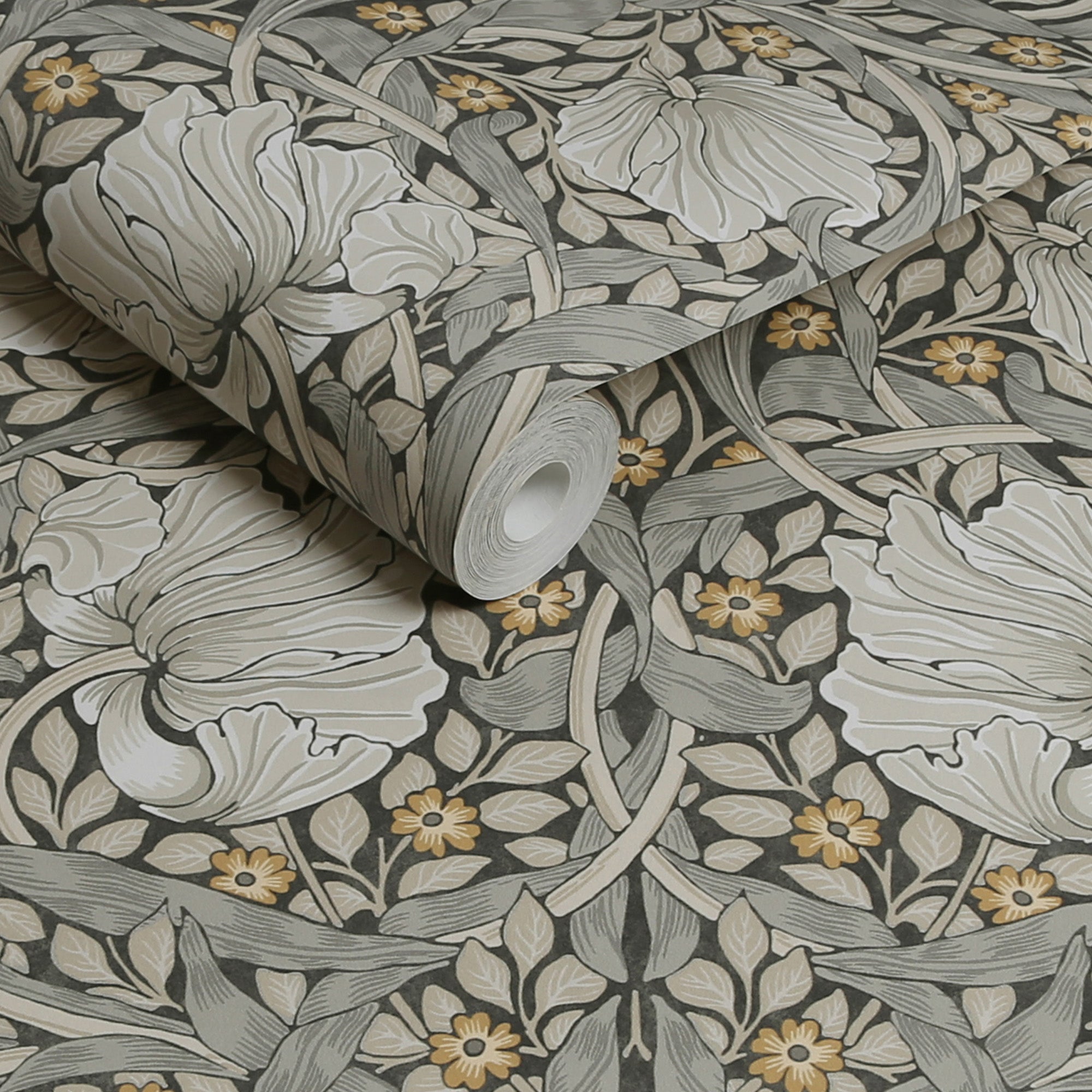 William Morris at Home Tapeta flizelinowa Pimpernel szary 10 m x 52 cm