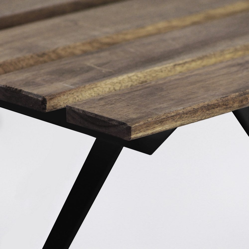 Set tavolino e quattro sedie da giardino modello nero 100x54x71 cm - 5