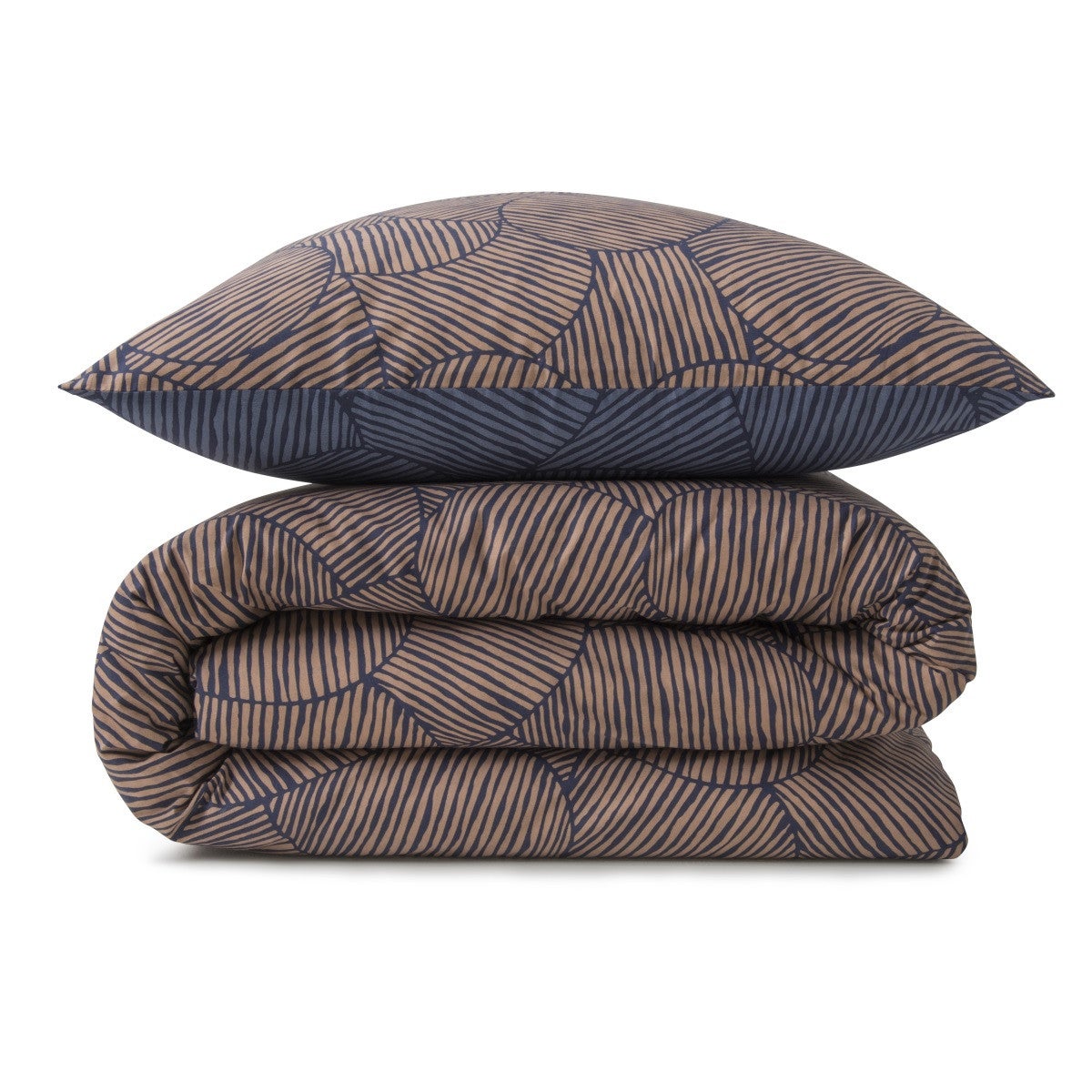 Parure de lit 2 personnes en coton 57 fils imprimé bleu 260x240cm - 3