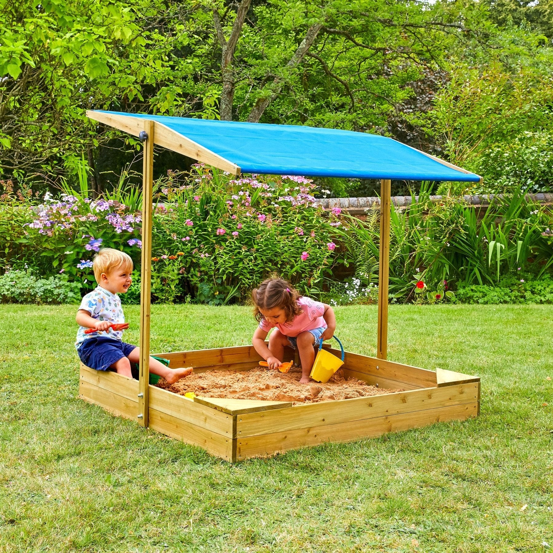 Bac à sable enfant avec auvent bois FSC® - 2