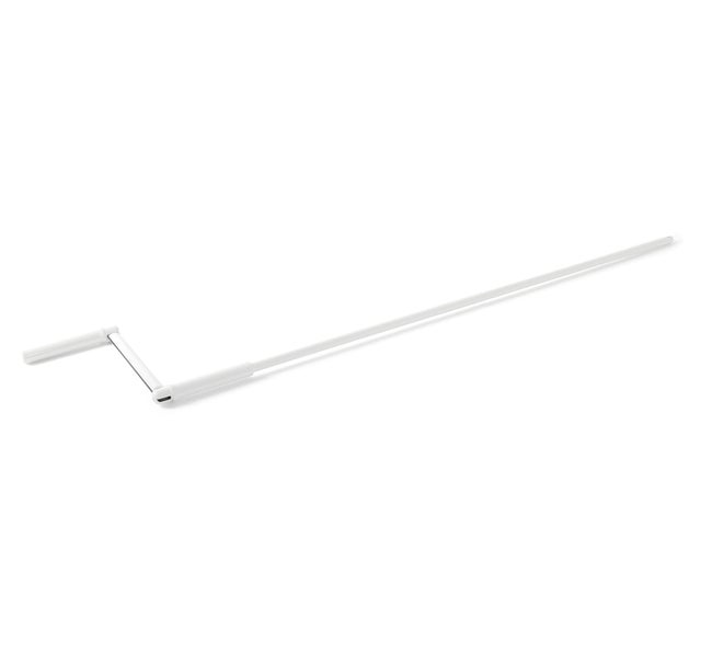 Manivelle ZF avec poignée Diam. 12.4mm acier laqué blanc L. 1210mm