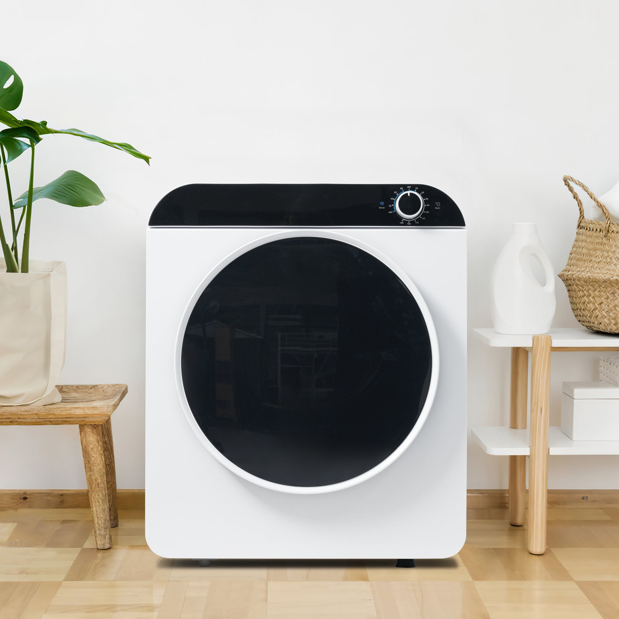 Suszarka bębnowa ścienna z wywiewem, 3 kg / 830 W, z 4 programami - Klasa energetyczna G - 49 x 43,5 x 59 cm - Kolor biały - 9