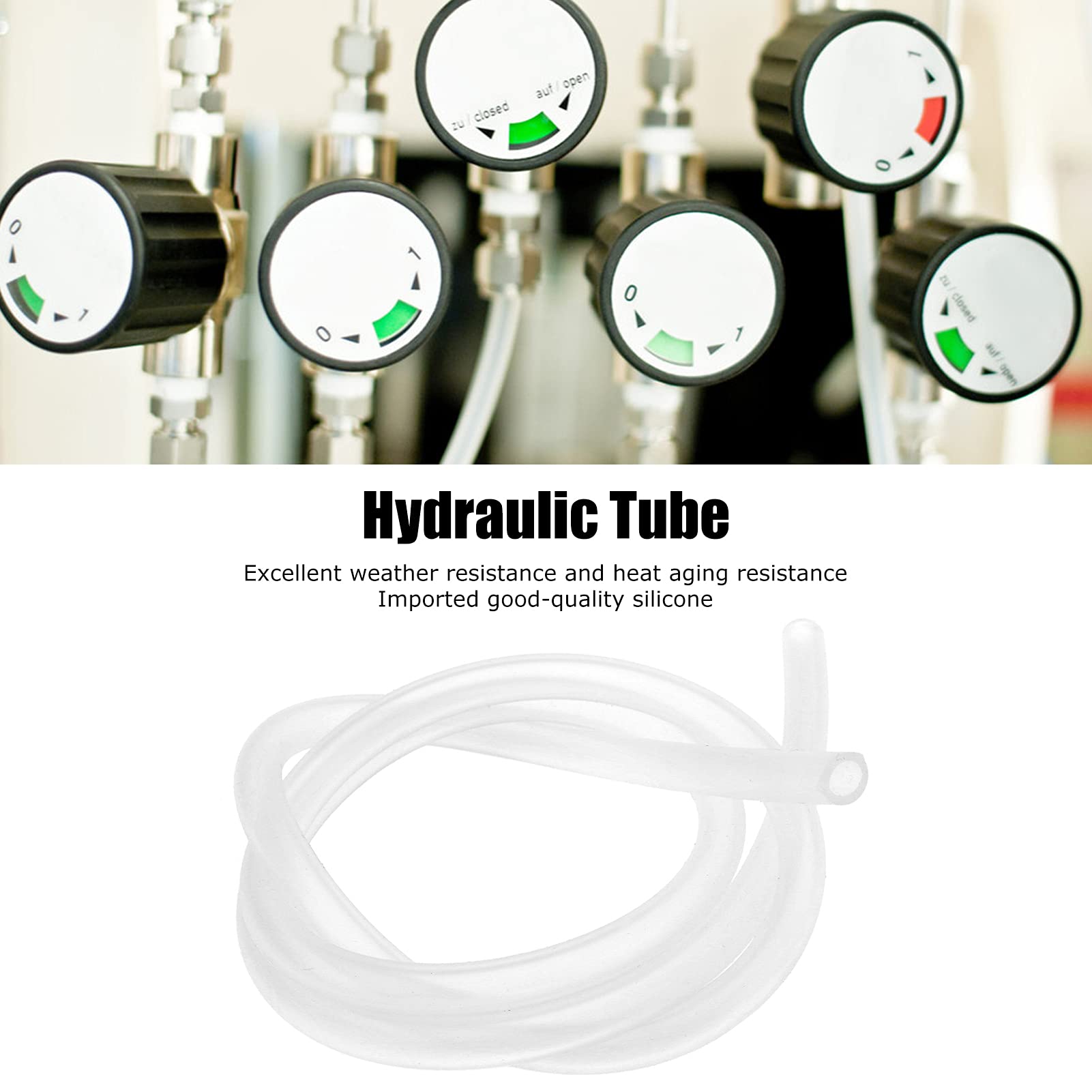 Tube de pompe péristaltique tuyau en silicone accessoires d'équipement hydraulique transparent 1 mètre (6,4 mm - 6