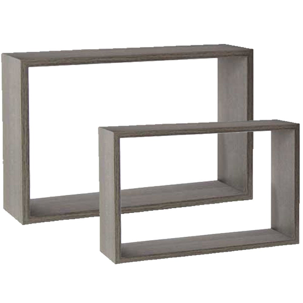 Set 2 Mensole Murali Decorative Bianche In MDF, 40x10x4.5 Cm, Galleggianti Con Kit Di Montaggio