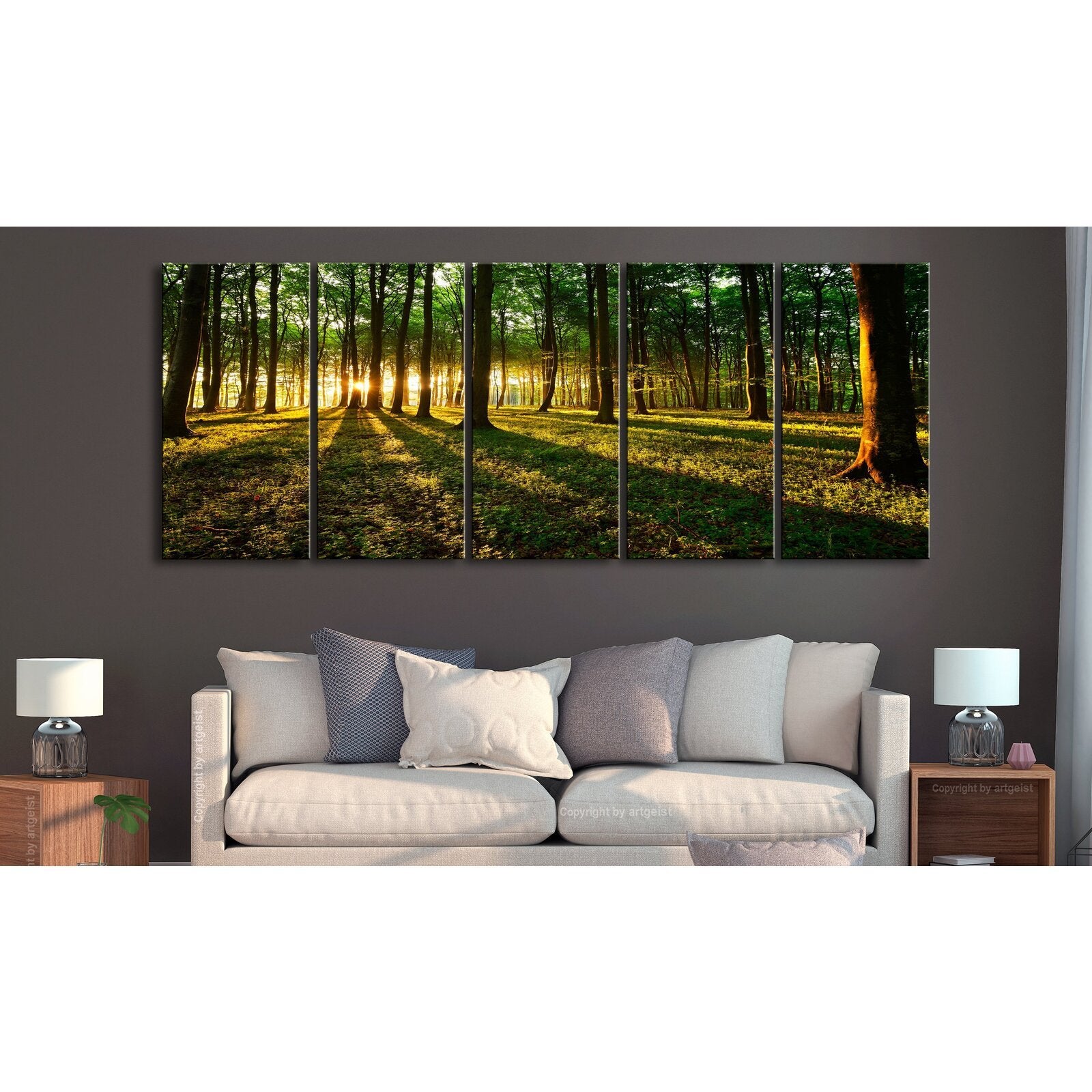 Tableau ombre des arbres je - 200 x 80 cm - 2