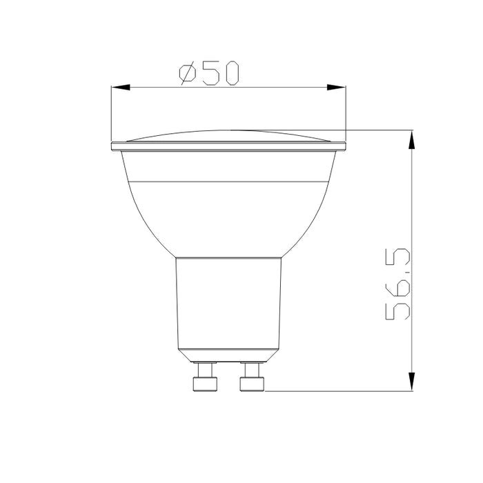 Ampoule LED GU10 4.5W 110° - Pack de 10 / Blanc Chaud 2300K - 3500K - SILUMEN - 4