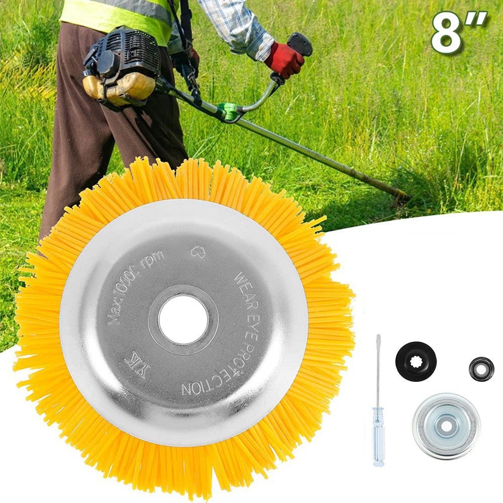 Głowica żyłkowa nylonowa do kosy spalinowej, uniwersalna, wewnętrzna głowica tnąca do podkaszarki, żółta, 25,4 mm