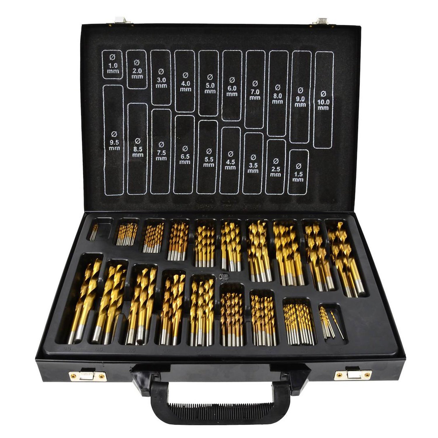 Set 170 de burghie HSS titan pentru metal 1-10mm - KELTIN 170buc