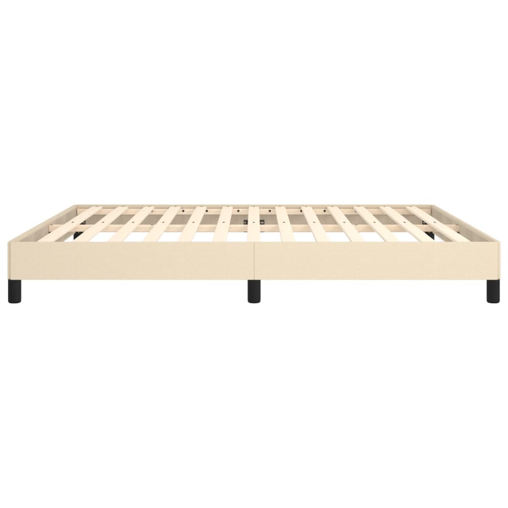 Cadre de lit sans matelas crème 180 x 200 cm en tissu - 6